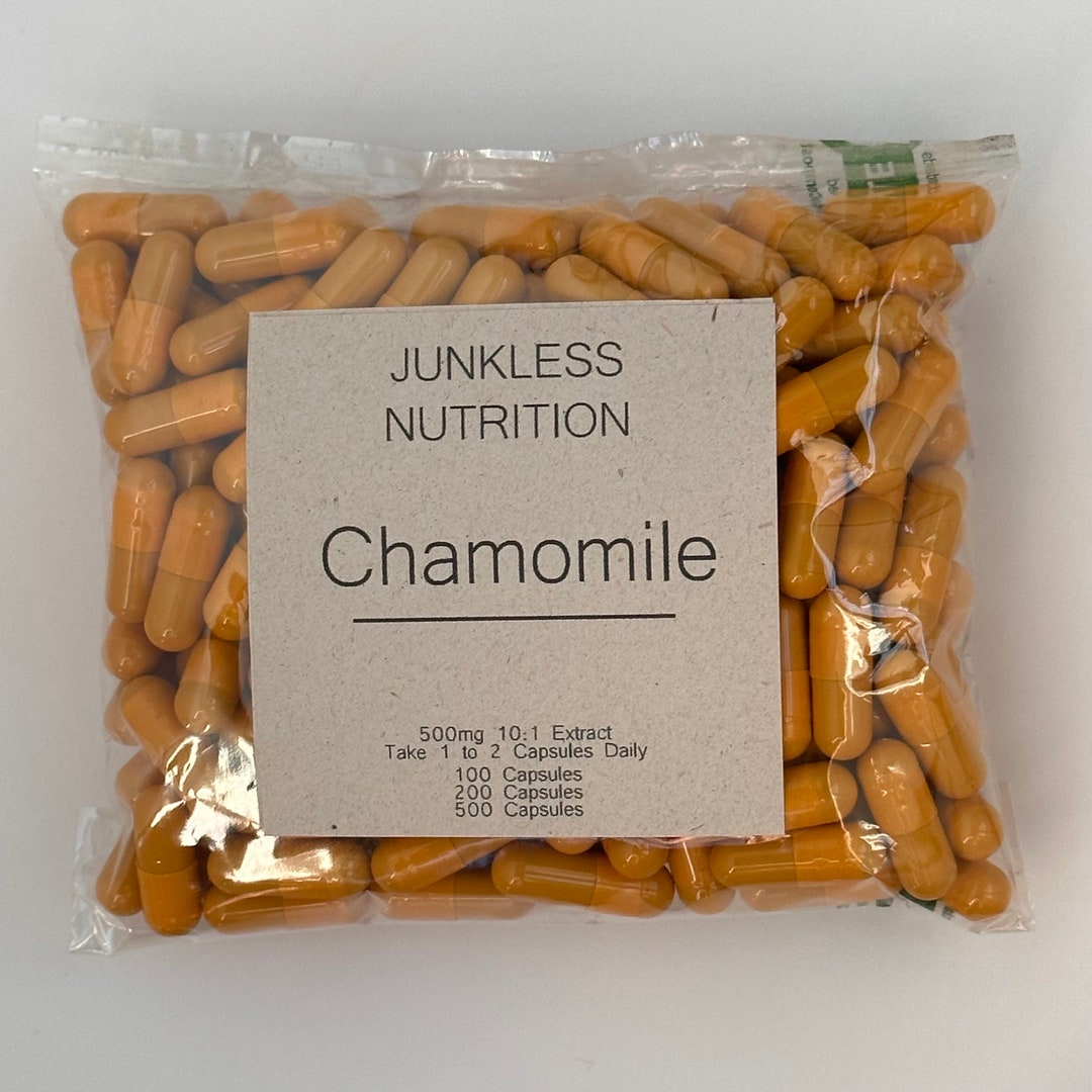 100 Pure Chamomile Capsules This Herb Carries Apigenin Etsy