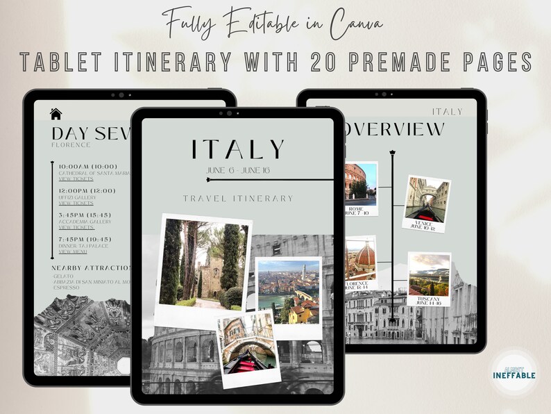 Travel Itinerary Deluxe Template Printable or Digital Download Travel Itinerary Deluxe Template Printable or Digital Download