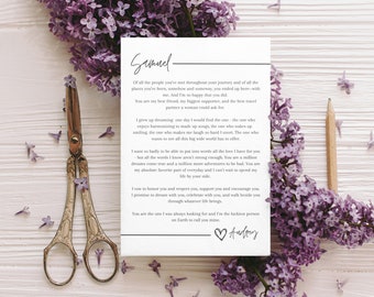 Wedding Vow Cards Template, Commitment Ceremony, Edit on Canva, Customizable Vow Cards for Brides and Grooms, Vow Renewal, Instant Download