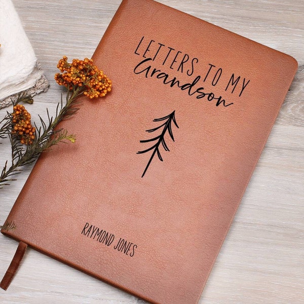 Letters to my Grandson Personalized Leather Journal, Gift for Grandson, Unique Gifts for Grandchildren Keepsake Journal Legacy Notebookgra