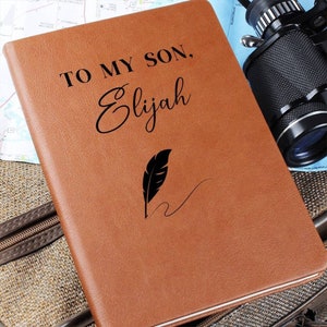 Cartas a mi hijo Diario de cuero personalizado, Regalo de recuerdo para el hijo, Regalo del hijo del padre, Regalo del hijo de la madre, Regalos para el diario heredado de los niños