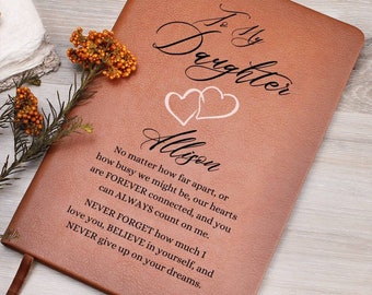 Personalized Leather Journal for Daughter, Personalized Daughter Gift, Daughter Gifts from Mom, Father Daughter Gifts, Daughter Journal Gift