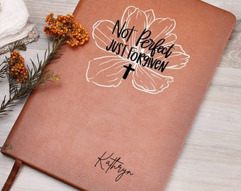 Personalized Leather Prayer Journal, Christian Gifts for Women Gratitude Journal Daily Devotion Journal Christian Notebook Religious Gifts
