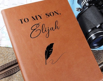 Letters to My Son Personalized Leather Journal, Keepsake Gift for Son, Father Son Gift, Mother Son Gift, Gifts for Boys Legacy Journal