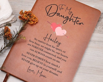 To My Daughter Forever Connected Personalized Journal for Daughter, Daughter Gifts from Mom, Unique Daughter Gifts, Mother Daughter Gifts