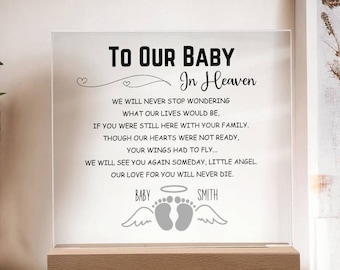 Baby Loss Memorial Plaque Baby Stillborn Gift for Mom Miscarriage Gift Infant Loss Gifts Stillbirth Memorial Sign Angel Baby Loss Keepsake
