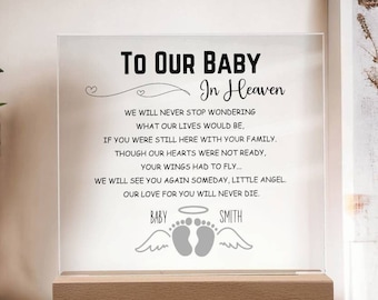 Baby Loss Memorial Plaque Baby Stillborn Gift for Mom Miscarriage Gift Infant Loss Gifts Stillbirth Memorial Sign Angel Baby Loss Keepsake