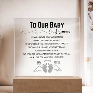 Baby Loss Memorial Plaque Baby Stillborn Gift for Mom Miscarriage Gift Infant Loss Gifts Stillbirth Memorial Sign Angel Baby Loss Keepsake