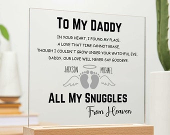 Miscarriage Gift for Dad Baby Memorial Plaque for Infant Loss, Miscarriage Keepsake Plaque Gifts for Child Loss Grieving Gift for Dad