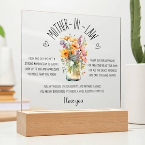 Mother in Law Wedding Gift, Mother in Law Birthday Gift, Bonus Mom Gifts, Mother in Law Gift for Mothers Day, Mother of the Groom Gift