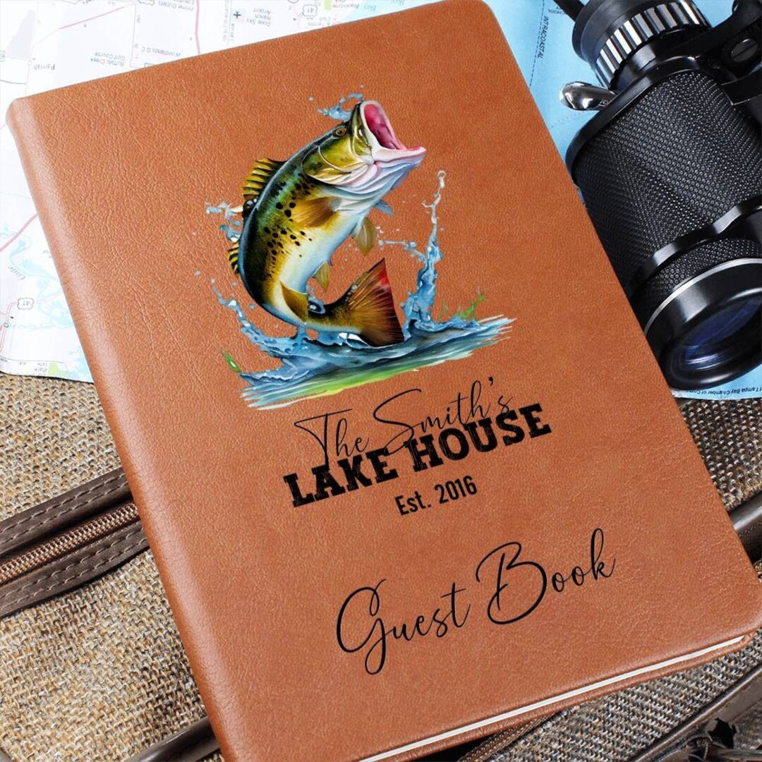 Personalized Lake House Guest Book, Custom Guest Book for Vacation Home