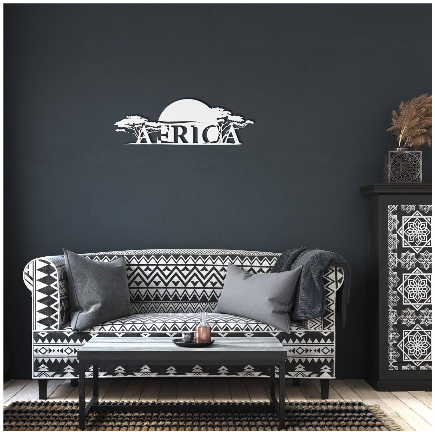 African Wall Art Tree Metal Wall Art Safari Decor Large Metal Wall Art