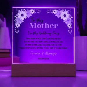 Mother of the Bride Gift from Daughter Gifts for Mom on Wedding Day Mother Gift from Bride to Mom Gifts Wedding Day Mom Gift Mother of Bride image 4