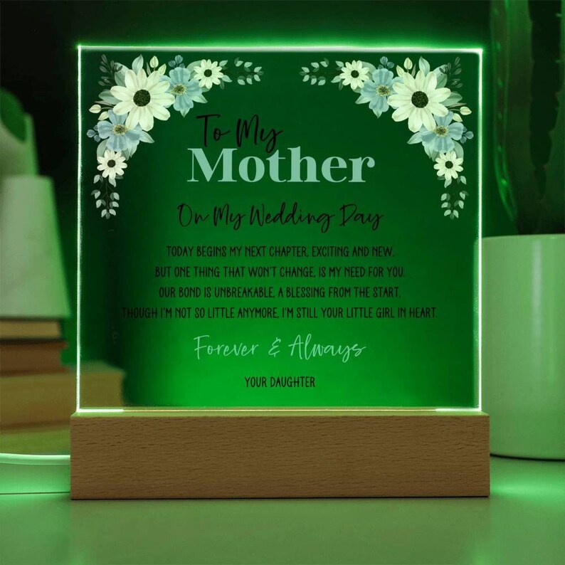 Mother of the Bride Gift from Daughter Gifts for Mom on Wedding Day Mother Gift from Bride to Mom Gifts Wedding Day Mom Gift Mother of Bride image 5
