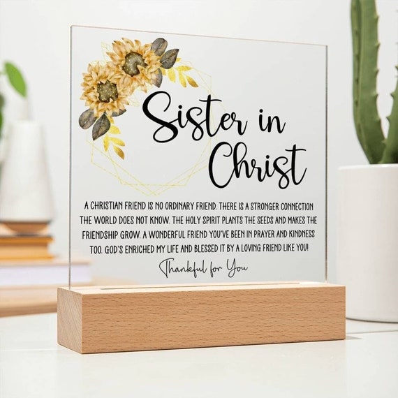 Sister in Christ Friendship Gift Christian Thank You Friend Gift