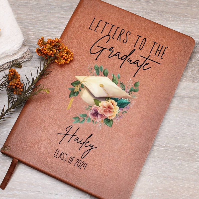 Letter Grad Gift Graduation Gifts for Girls Letters to the Graduate Personalized Leather ...
