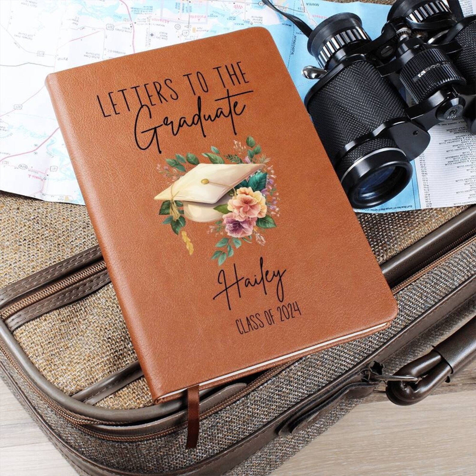 Letter Grad Gift Graduation Gifts for Girls Letters to the Graduate Personalized Leather ...