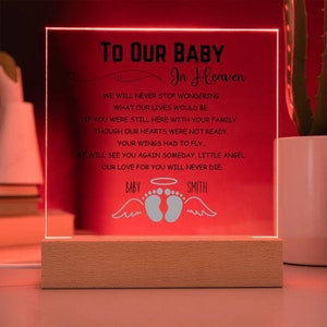 Stillbirth Sign Baby Loss Memorial Plaque Baby Stillborn Gift for Mom Miscarriage Gift ...