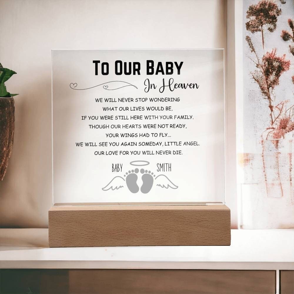 Stillbirth Sign Baby Loss Memorial Plaque Baby Stillborn Gift for Mom Miscarriage Gift ...