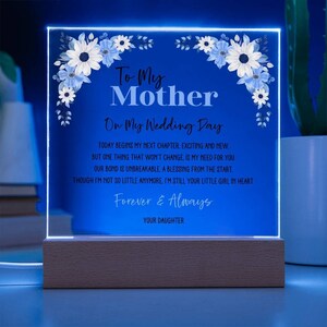 Mother of the Bride Gift from Daughter Gifts for Mom on Wedding Day Mother Gift from Bride to Mom Gifts Wedding Day Mom Gift Mother of Bride image 6