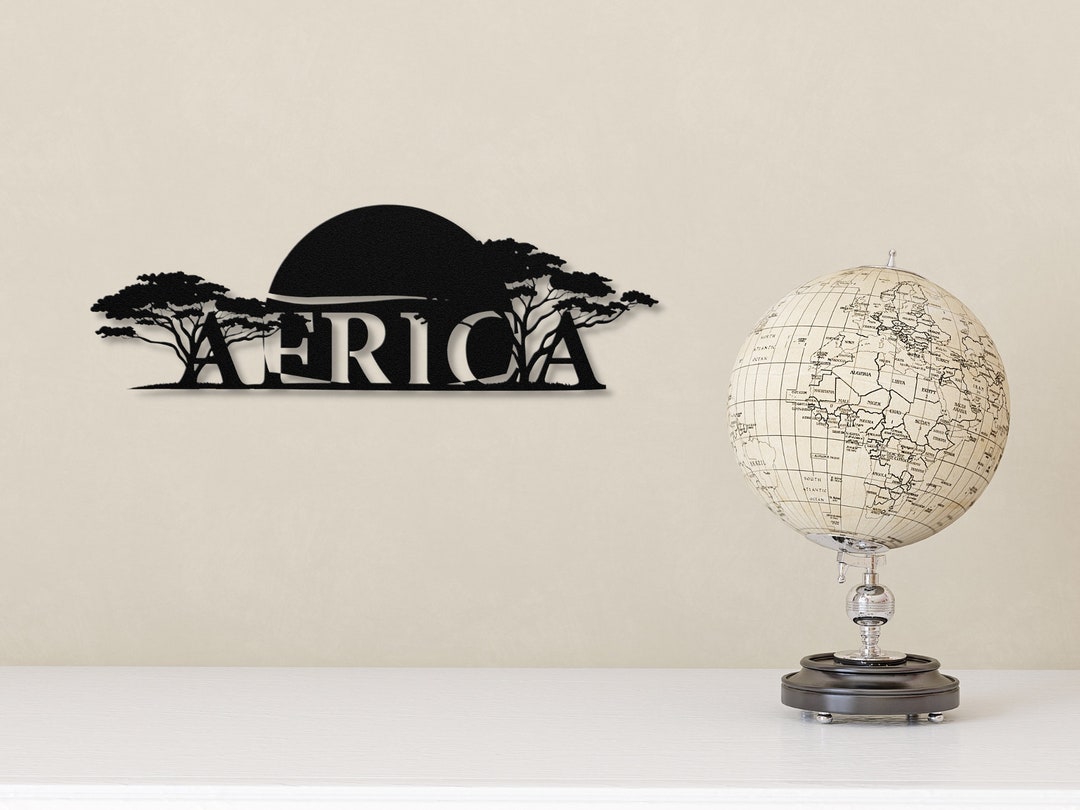 African Wall Art Tree Metal Wall Art Safari Decor Large Metal Wall Art