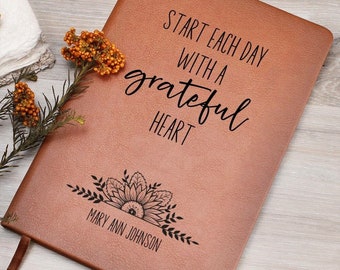 Diario de agradecimiento de cuero personalizado para mujeres cristianas, diario de oración personalizado, cuaderno de cuero, regalos cristianos para mujeres de fe