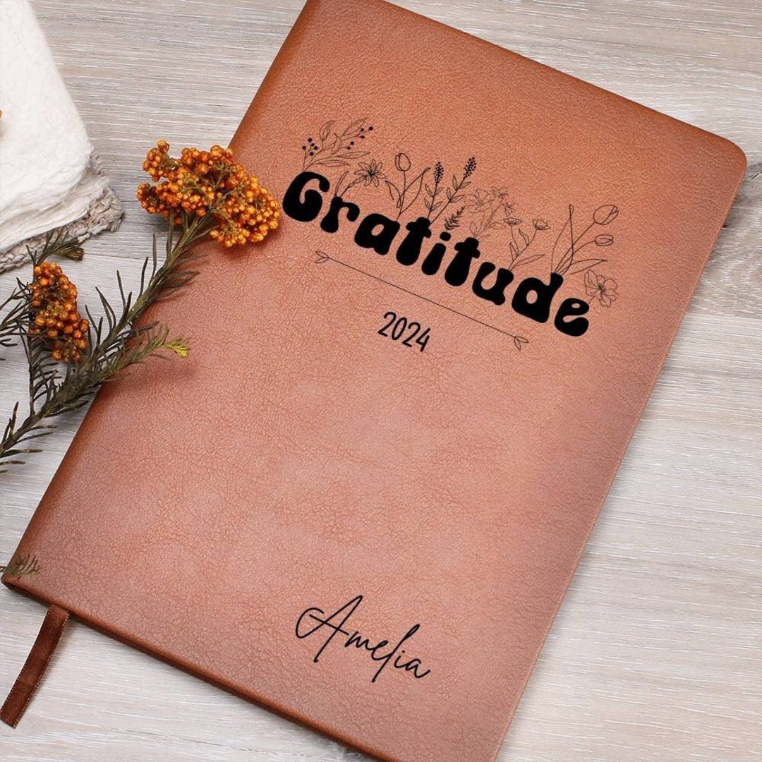 Personalized Leather Gratitude Journal, Gratitude Journal for Teens ...