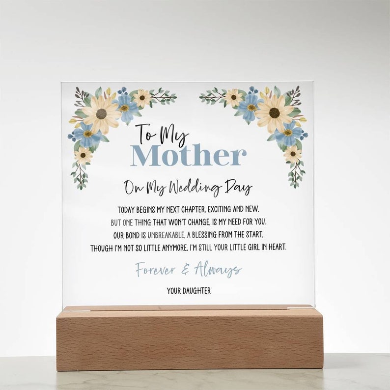Mother of the Bride Gift from Daughter Gifts for Mom on Wedding Day Mother Gift from Bride to Mom Gifts Wedding Day Mom Gift Mother of Bride image 2
