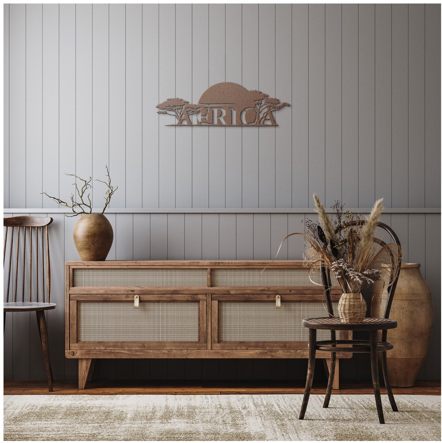 African Wall Art Tree Metal Wall Art Safari Decor Large Metal Wall Art