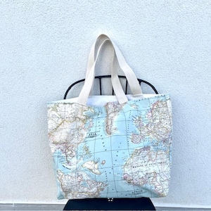 Weltkartentasche, Maxitasche, Strandtasche, Sommertasche