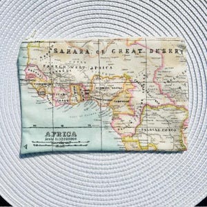 Beauty case con mappa del mondo, beauty case estivo, beauty case da spiaggia, trousse per cosmetici estiva