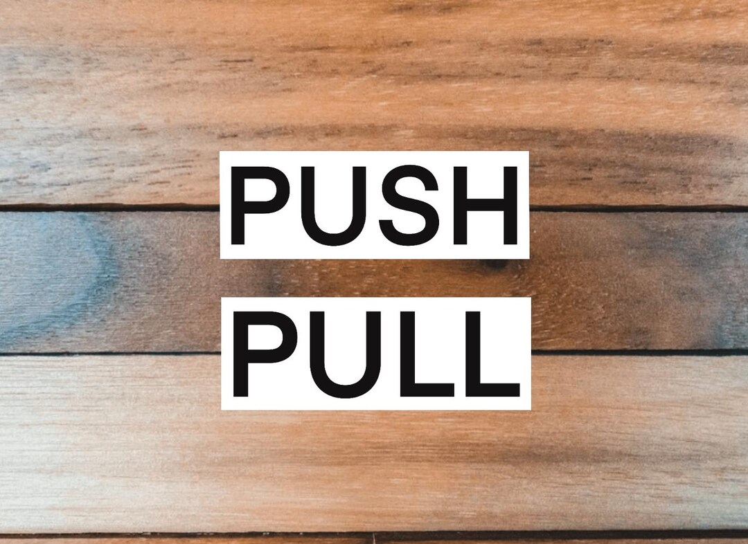 Push Sticker Hd Push Sticker, Pull Sticker, Vinyl Sticker, Practical Sticker - Etsy