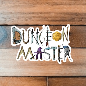 Dungeon Master Sticker, RPG Class Decal, Gift for Board Gamer, Tabletop Role Playing