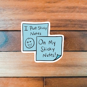 Funny Office Sticker, Sticky Note Decal, Gift for Coworker, Gift for Employee