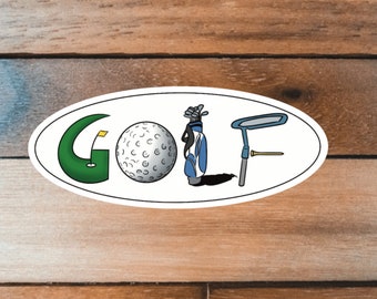 Golf Sticker, Gift for Golfer, Sports Decal
