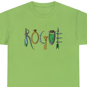 Rogue Shirt, Role Playing Class T-shirt, RPG, Tabletop Board Gamer Gift, Unisex Short Sleeve Tee