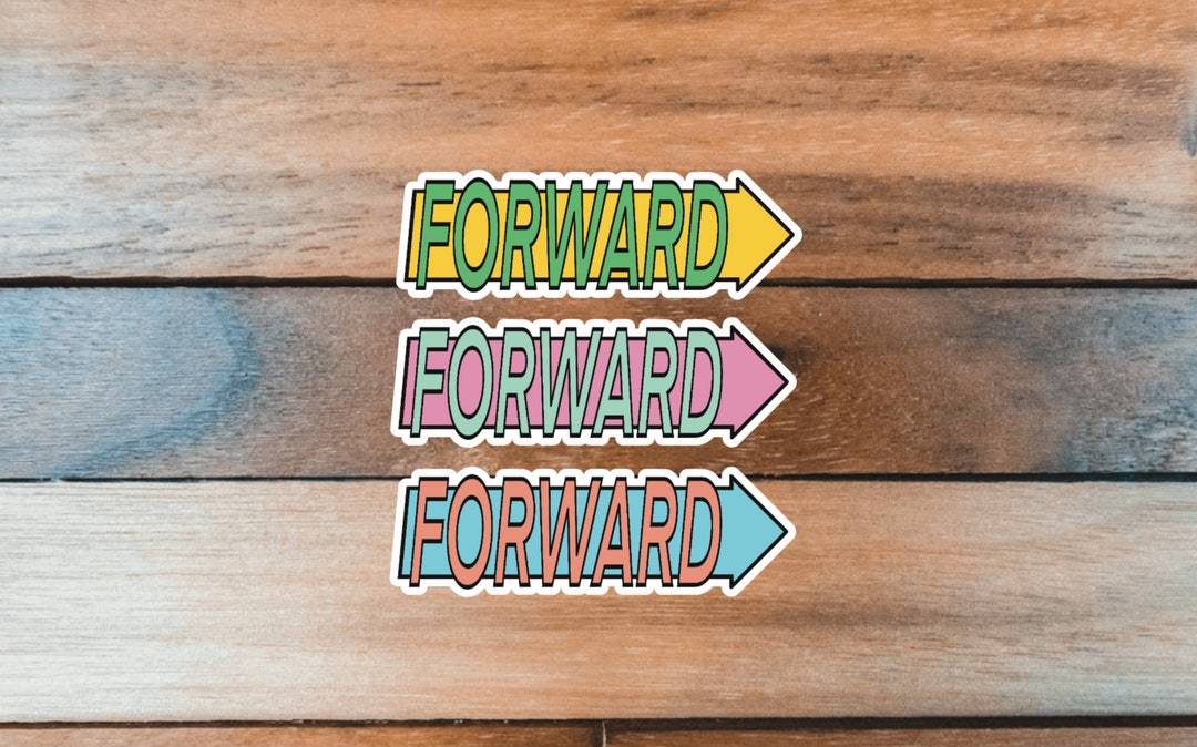 Forward Sticker, Motivational Decal, Mental Health Gift, Inspirational ...