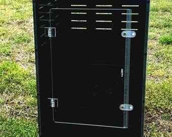 PVC Reptile Enclosure 16x16x24 Black