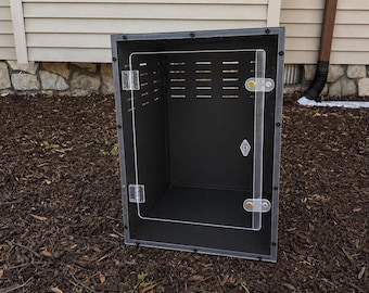 PVC Reptile Enclosure 12x12x18 Black