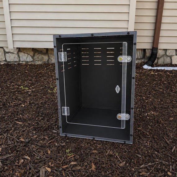 PVC Reptile Enclosure 12x12x18 Black