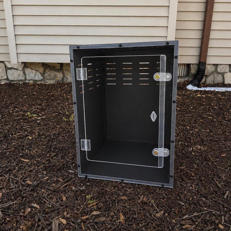 PVC Reptile Enclosure 12x12x18 Black afbeelding 1
