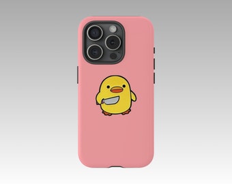 Cute Killer Duck iPhone Case - Menacingly Adorable, Y2K Inspired, Custom Protective Clear Case by Y2KASE