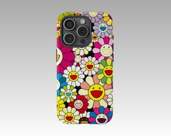 Colorful Smiley Faces iPhone Case - Y2K Inspired, Vibrant Emojis, Custom Protective Clear Case by Y2KASE