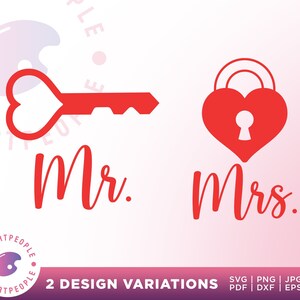 Fechadura e chave SVG, casal Svg, His & Her Svg, camisa correspondente svg, presente de casamento, presente de dia dos namorados para casal, amor svg, design de camisa de casal, cricut