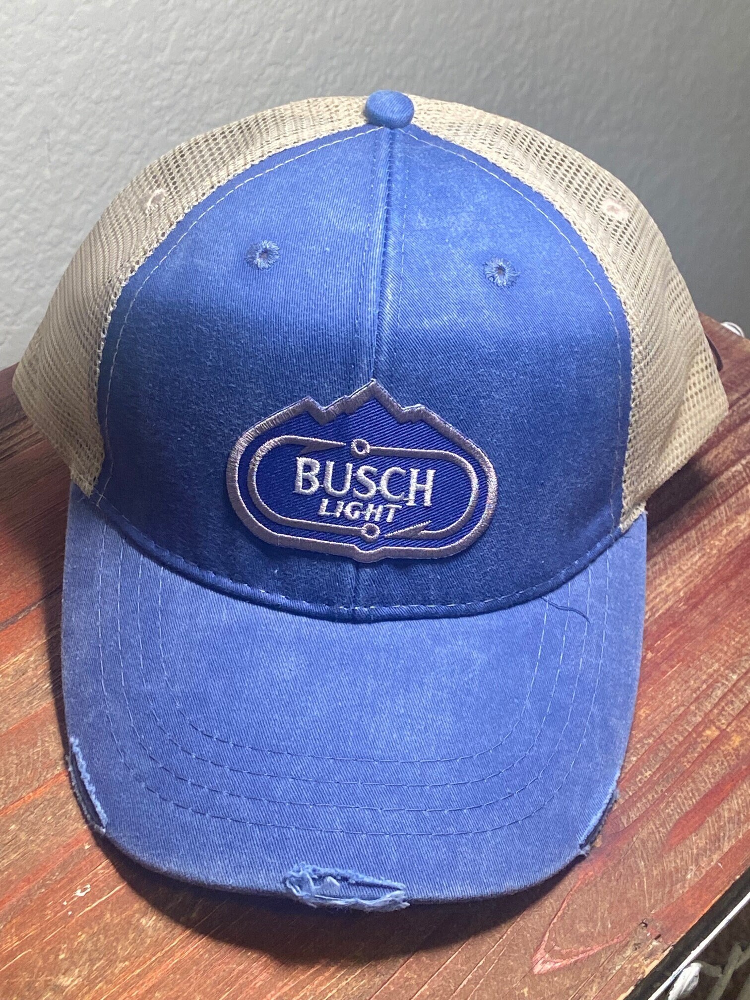 Busch Light Distressed Fishing Hat 