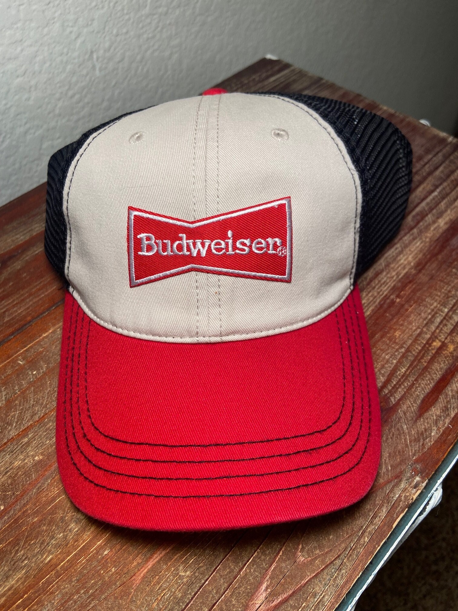 Casquette trucker Budweiser vintage, casquette de baseball snapback rouge - France