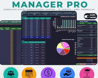Cleaning Business Manager Spreadsheet | Client Tracker & Payroll
