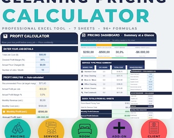 Cleaning Business Pricing Calculator | Excel Service Pricing Tool (Google Sheets)