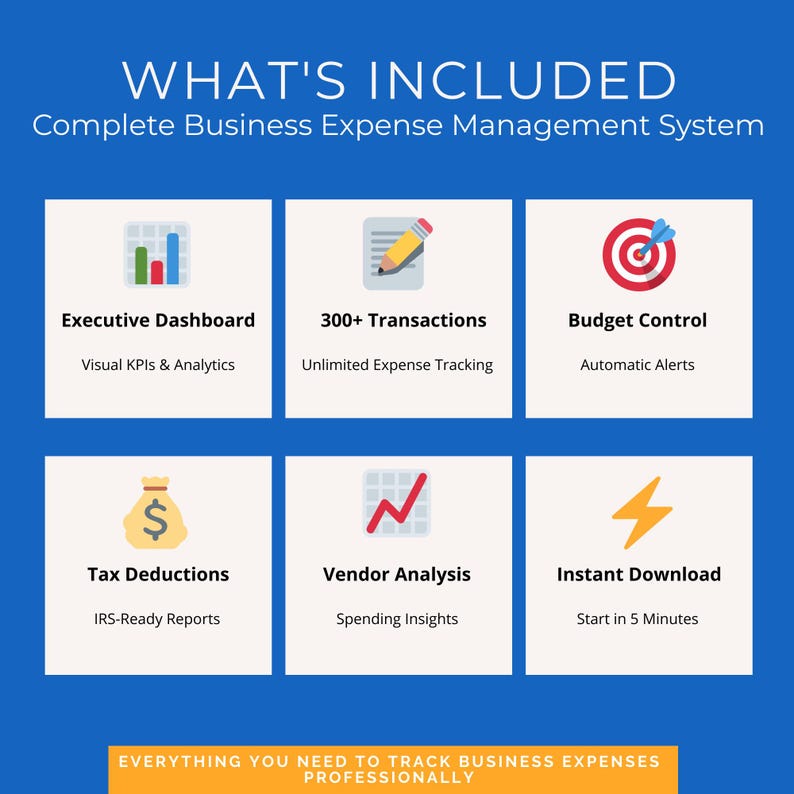 Professional Expense Tracker Excel, Small Business Budget Template ...