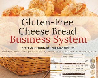 Gluten Free Business Bundle | Cheese Bread Startup Kit | Business Plan PDF + Profit Calculator Excel
